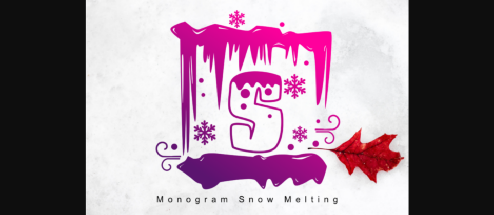 Winter Monogram Series Font Poster 5