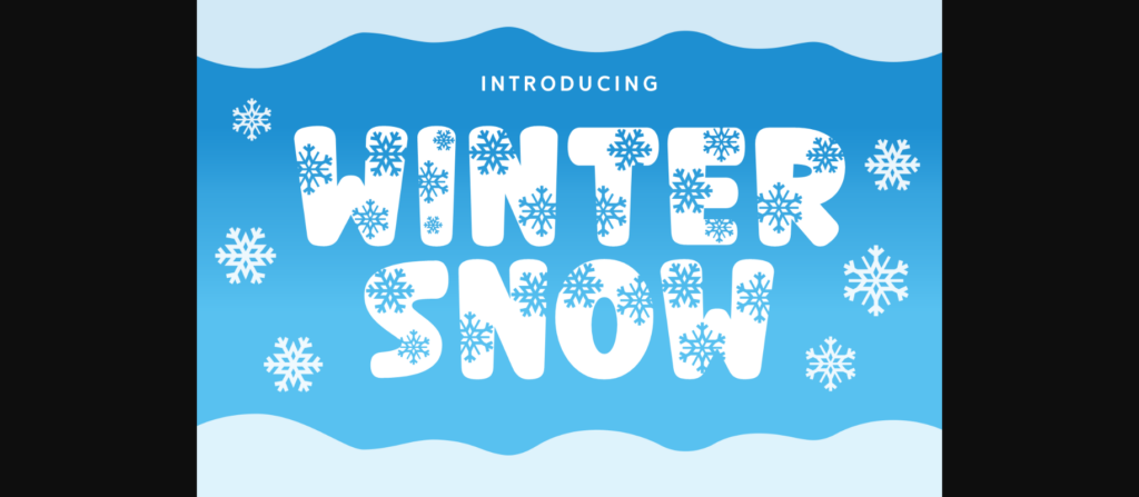 Winter Snow Font Poster 1