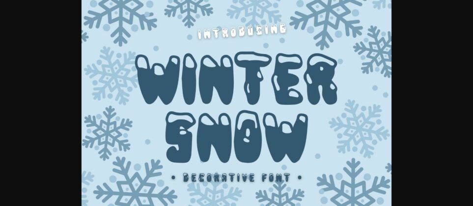 Winter Snow Font Poster 1