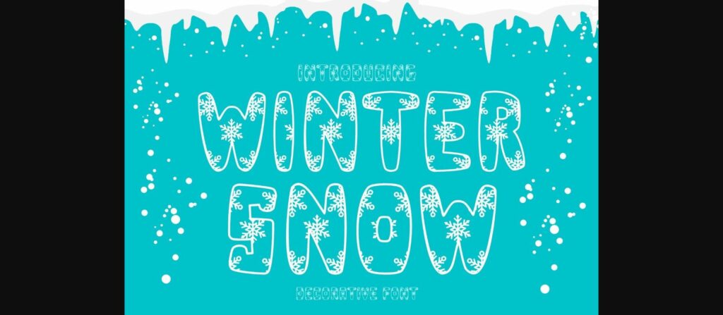 Winter Snow Font Poster 1