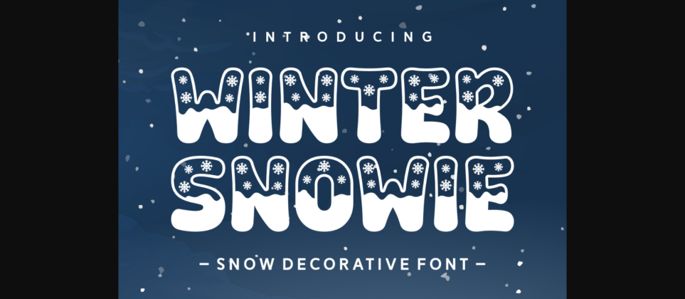 Winter Snowie Font Poster 3