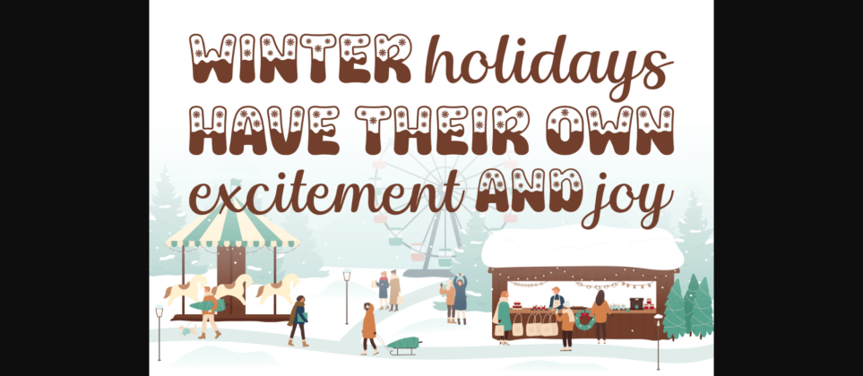 Winter Snowie Font Poster 4