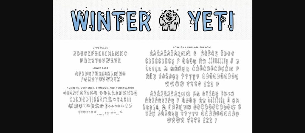 Winter Yeti Font Poster 4