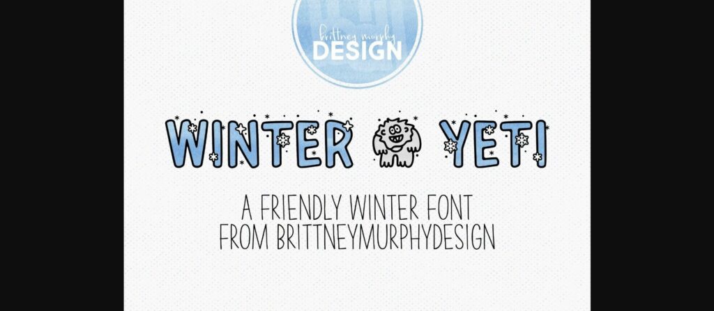 Winter Yeti Font Poster 1