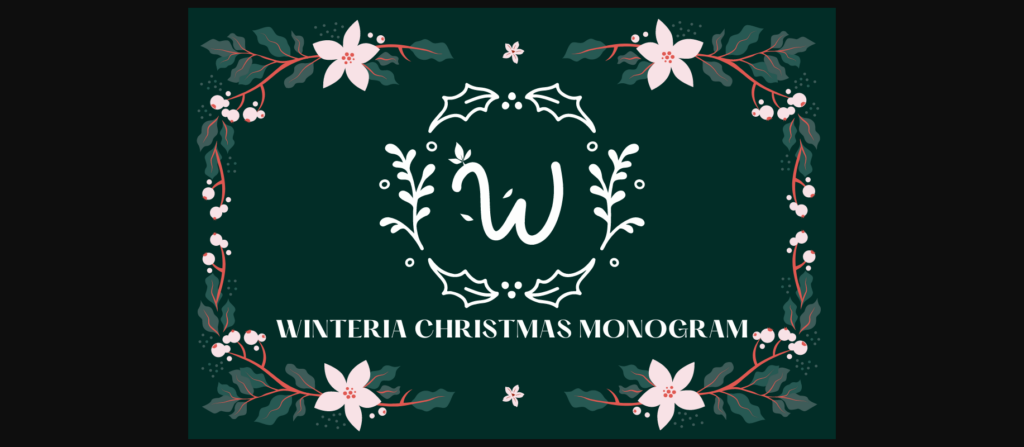 Winteria Christmas Monogram Font Poster 3