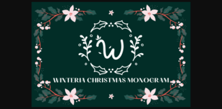 Winteria Christmas Monogram Font Poster 1