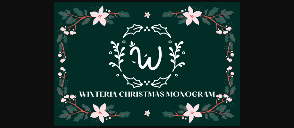 Winteria Christmas Monogram Font Poster 1