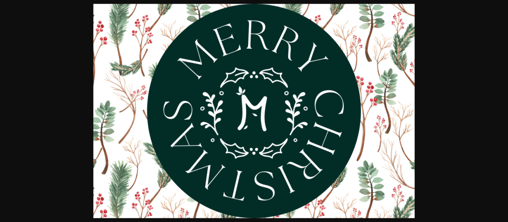 Winteria Christmas Monogram Font Poster 5