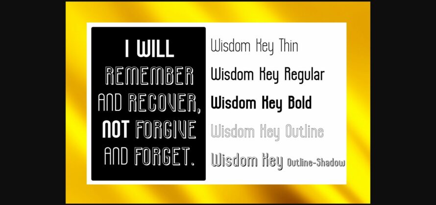 Wisdom Key Font Poster 4