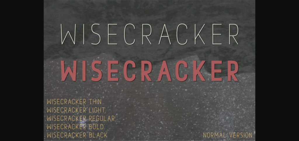 Wisecracker Font Poster 3