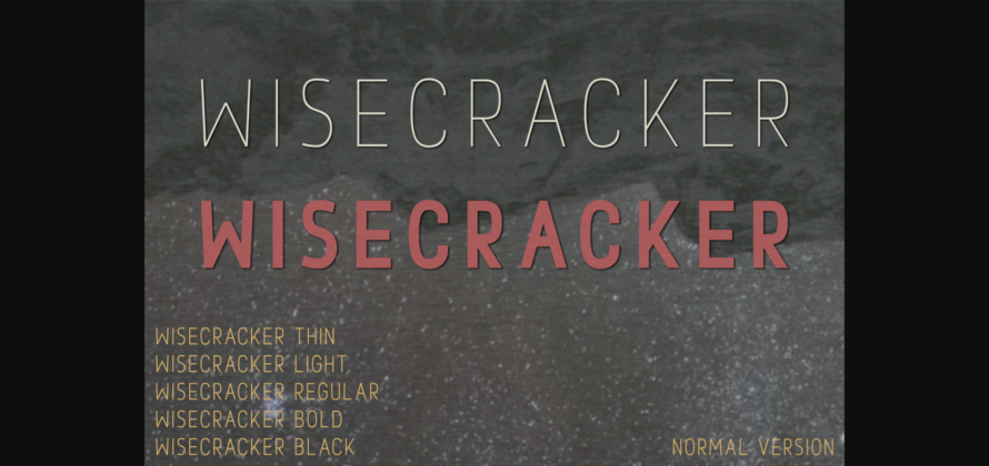 Wisecracker Font Poster 1