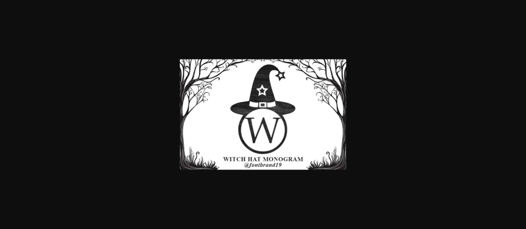 Witch Hat Monogram Font Poster 3