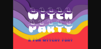 Witch Party Font Poster 1