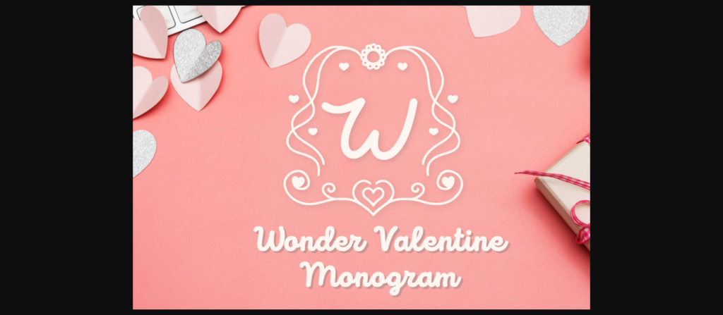 Wonder Valentine Monogram Font Poster 3