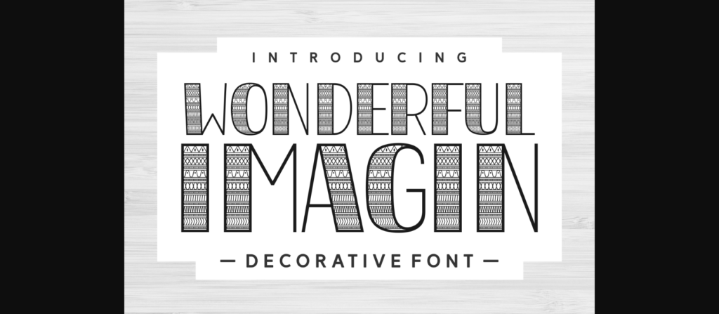 Wonderful Imagin Font Poster 3