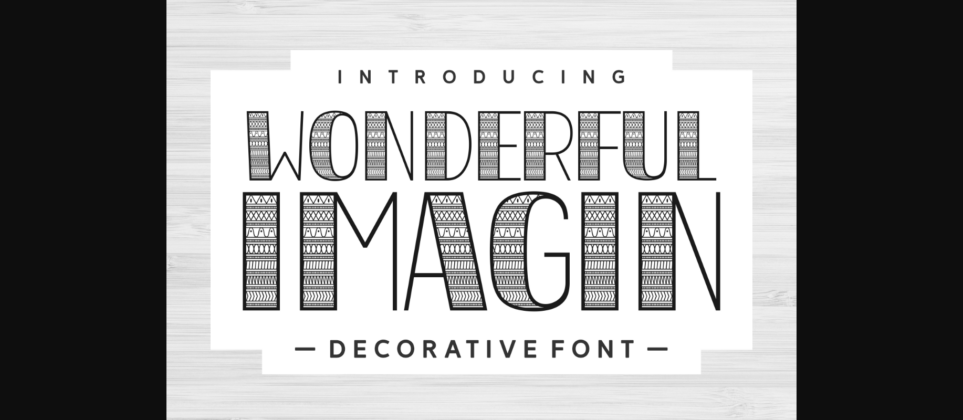 Wonderful Imagin Font Poster 3