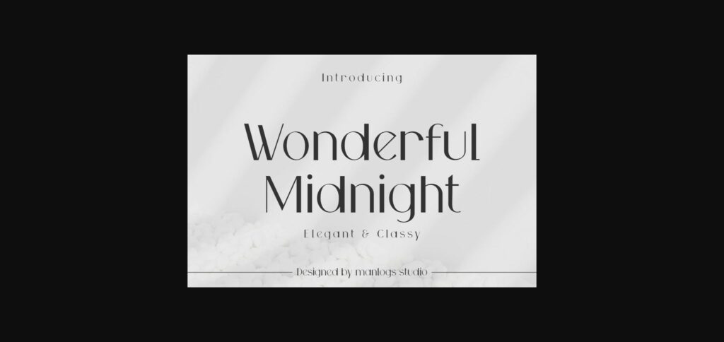 Wonderful Midnight Font Poster 3