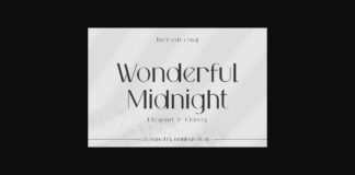 Wonderful Midnight Font Poster 1