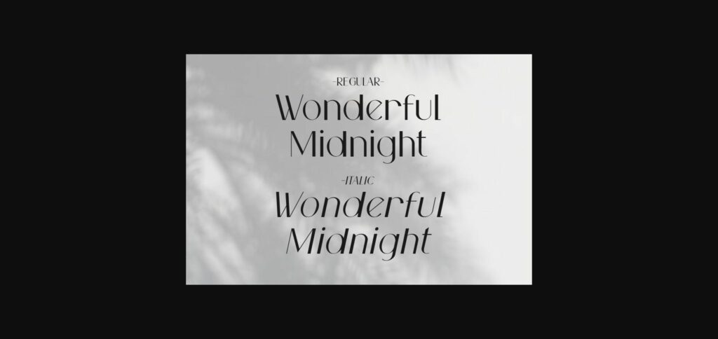 Wonderful Midnight Font Poster 10