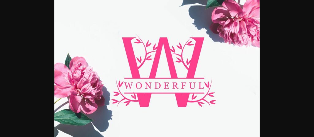 Wonderful Monogram Font Poster 3