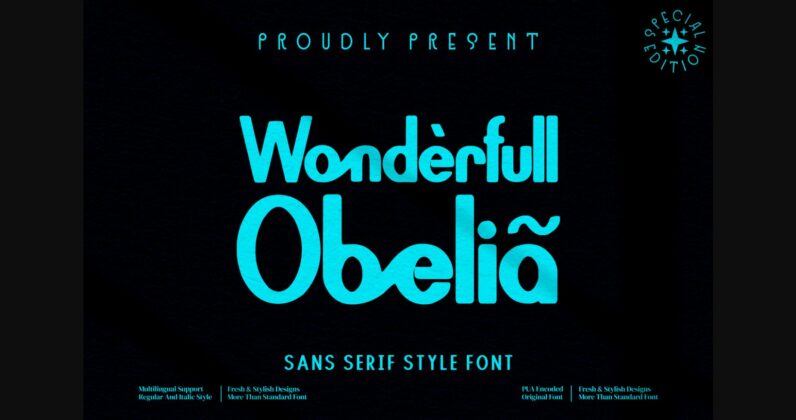 Wonderfull Obelia Font Poster 1