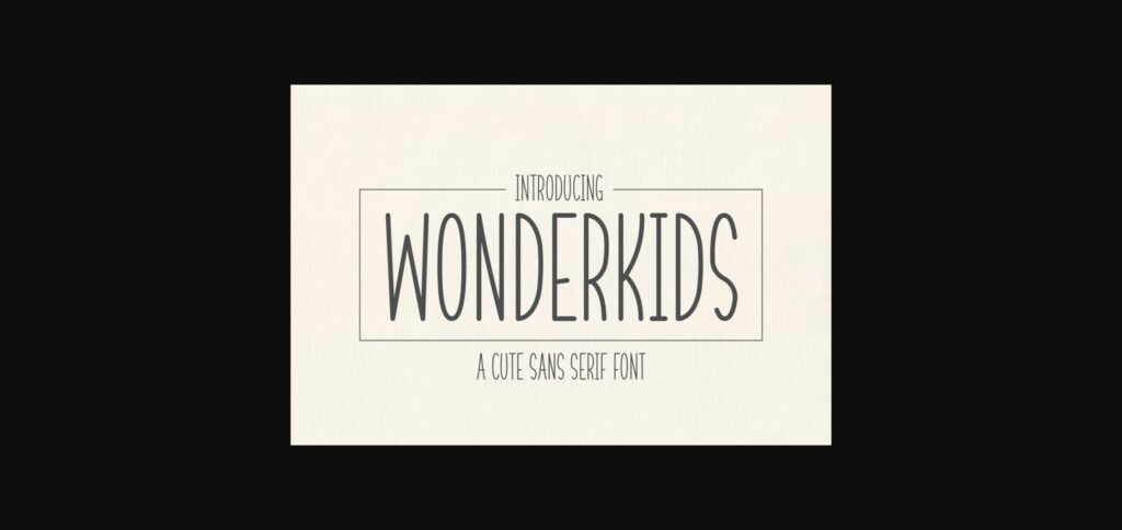 Wonderkids Font Poster 3