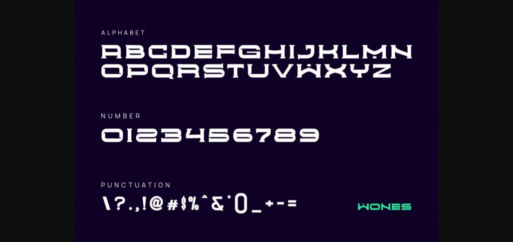 Wones Font Poster 8