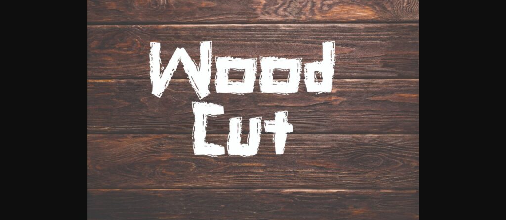 Wood Cut Font Poster 1