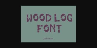 Wood Log Font Poster 1