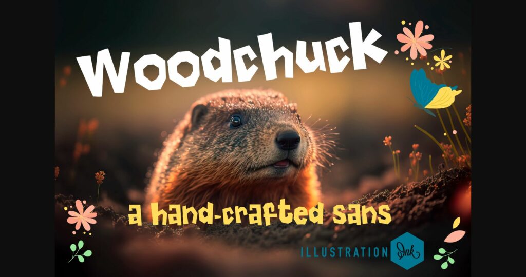 Woodchuck Font Poster 3