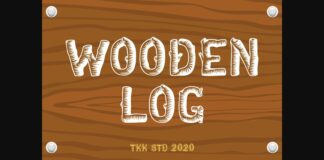 Wooden Log Font Poster 1