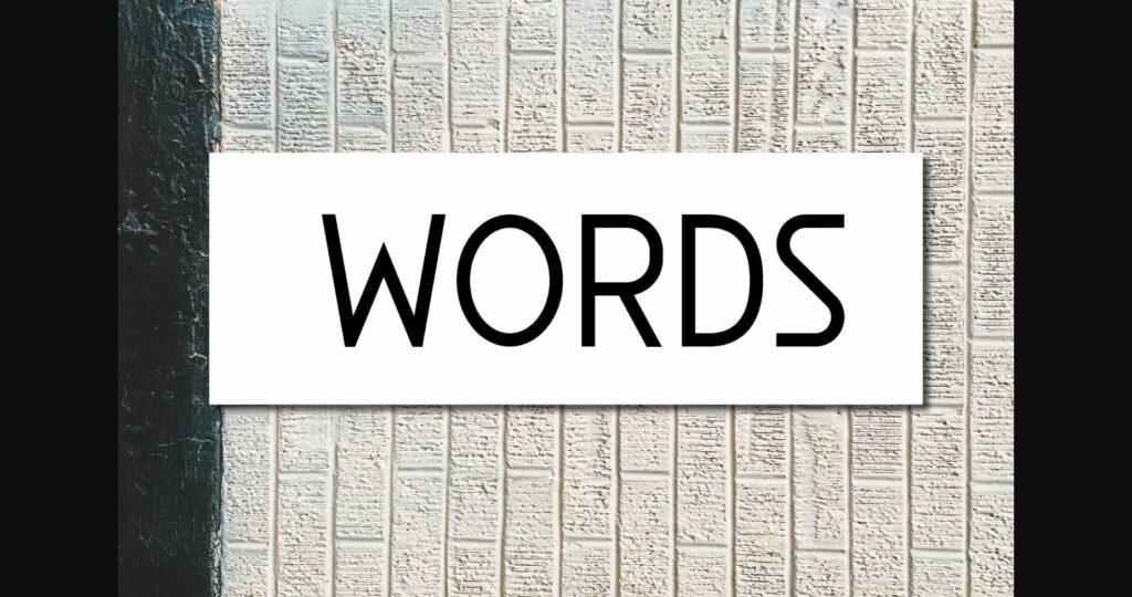 Words Font Poster 1
