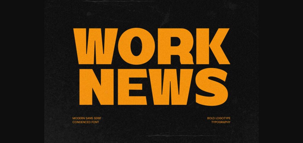 Work News Font Poster 3