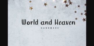 World and Heaven Font Poster 1