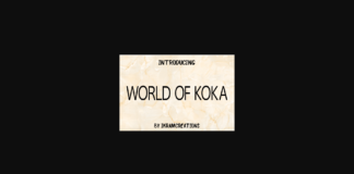 World of Koka Font Poster 1