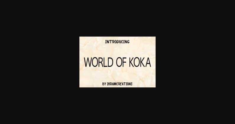 World of Koka Font Poster 1