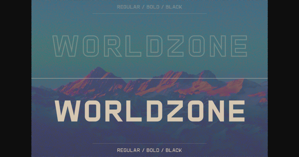 Worldzone Font Poster 3