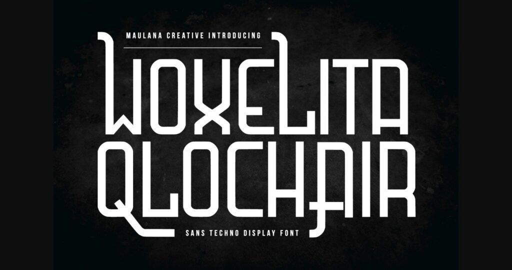 Woxelita Qlochair Font Poster 3