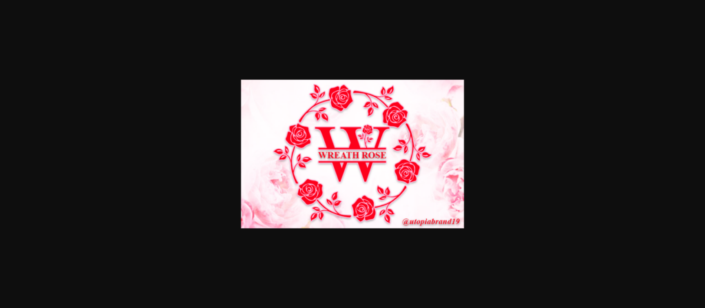 Wreath Rose Monogram Font Poster 3