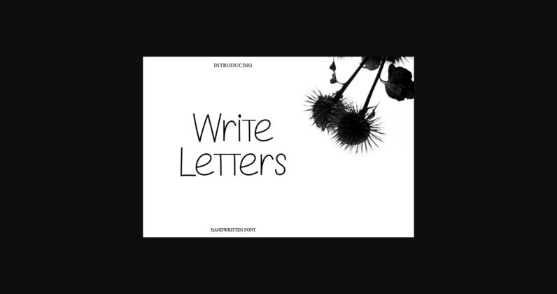 Write Letters Font Poster 3