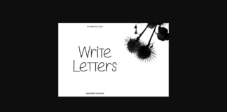 Write Letters Font Poster 1