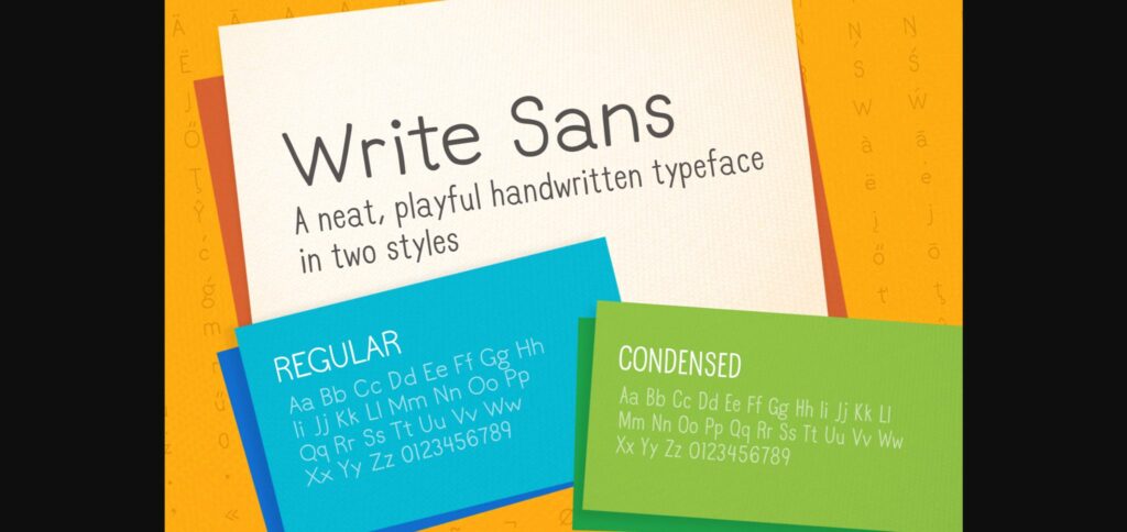 Write Sans Font Poster 3