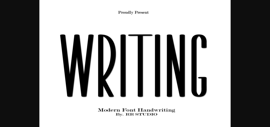 Writing Font Poster 1