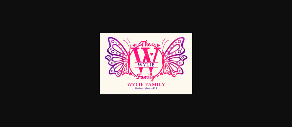 Wylie Family Monogram Font Font Poster 3
