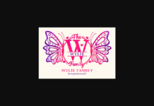 Wylie Family Monogram Font Font Poster 1