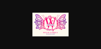 Wylie Family Monogram Font Font Poster 1