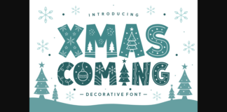 Xmas Coming Font Poster 1