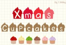 Xmas Cupcakes Font Poster 1