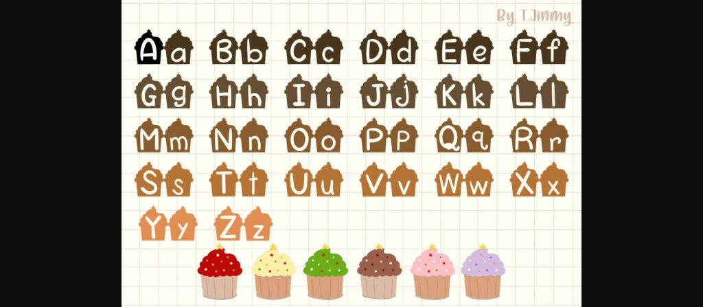 Xmas Cupcakes Font Poster 4