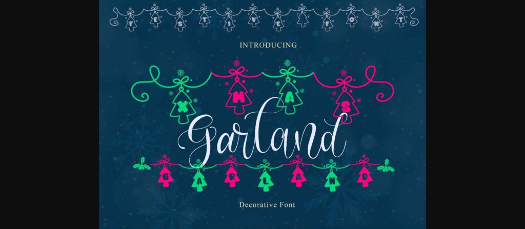 Xmas Garland Font Poster 1